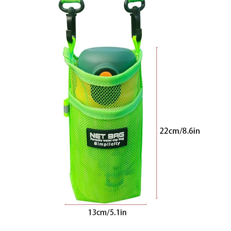 Portable Sport Water Bottle Cover Mesh Cup Sleeve Pouch With Strap Mobile Phone Bag Visible Bag Outdoor Camping Accessories