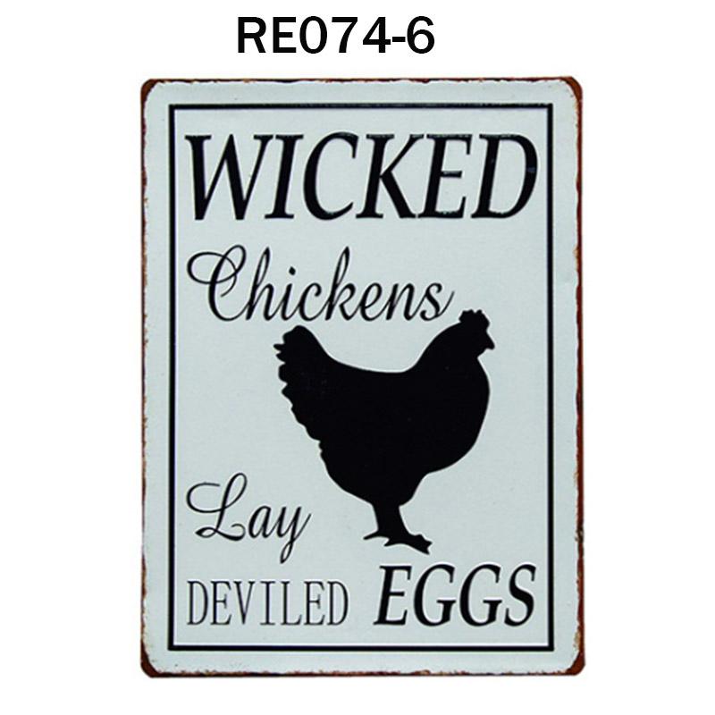 Happy-Hens свежие яйца металлическая жесть плакат куры фермерский магазин плакат винтажный ресторан настенный декор ретро таблички знаки 2030 см