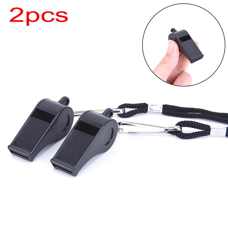 2Pcs Whistle Sports Referee Training Whistle Outdoor Survival With Lanyard