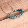Natural Turquoise Beaded Bracelet Hand Woven Adjustable Rosary Bead Bracelet Best Selling Products