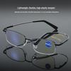 Men's Ultra-Light Titanium Anti-Blue Light Half-Rim Reading Glasses - High-Definition, Eye Protection for Presbyopia