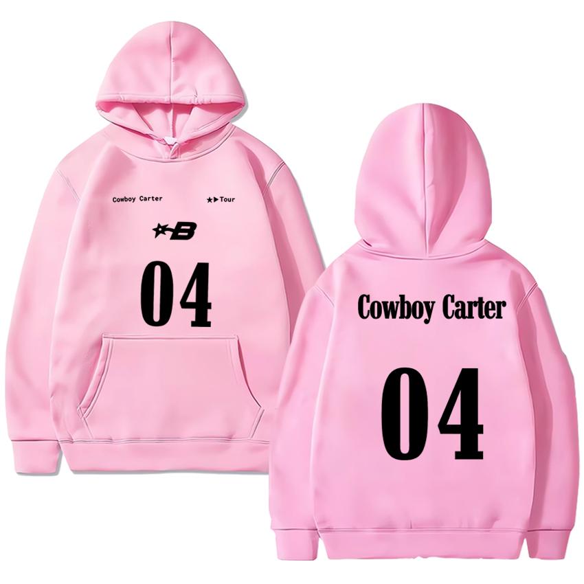 Hot Sale Beyonce Cowboy Carter Tour printed black Sweatshirt Unisex harajuku fashion Hoodie Men women Fleece Casual pullovers