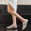 Sheepskin Mary Jane Shoes Casual Shoes Hollow Mesh Breathable Leather Shoes Flat-soled Shallow-mouth Women's Shoes