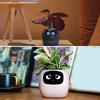 Умный цветочный горшок с выражениями AI Умный плантатор Робот Виртуальный питомец Умный цветочный горшок с 7 датчиками Время Температура Дисплей для садоводства Внутренний декор