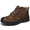 Мужская обувь из натуральной кожи, водонепроницаемые уличные мужские ботинки, удобная мужская прогулочная обувь для походов