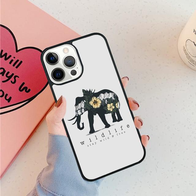 Чехол для телефона Силуэт Африканского Слона Для iPhone 17 Air 15 16 16e 11 12 13 14 Pro Max Чехол Для iPhone 17 Air Max Plus Fundas