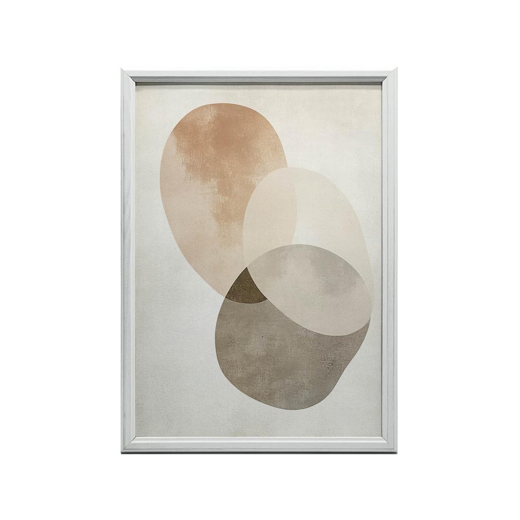 Abstrakcyjne Koła - Minimalistyczna Sztuka Abstrakcyjne Koła - Minimalistyczna Sztuka, 40X50 Cm, Rama Aluminiowa Złota, Papier Matowy 230 Gsm