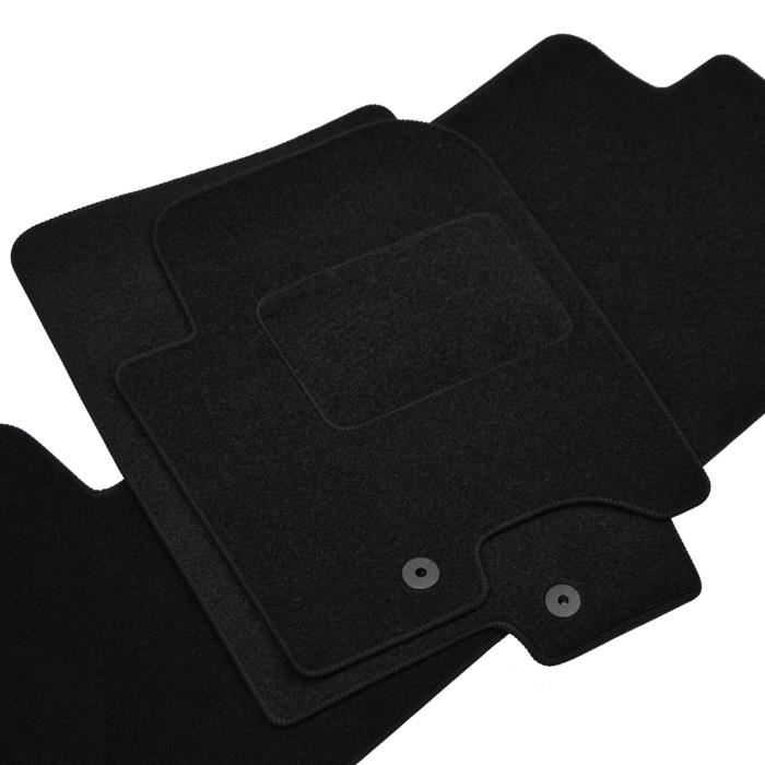 Tapis De Sol - SSangYong - Rexton 5 - Velours Noir - 4 Pièces - Antidérapant Et Imperméable