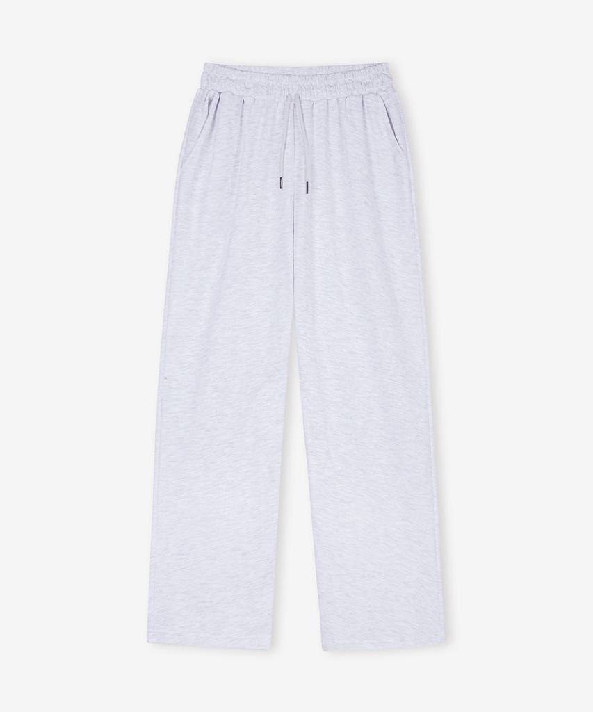 TOPBOY Straight Regular Straight Training Pants White Melange