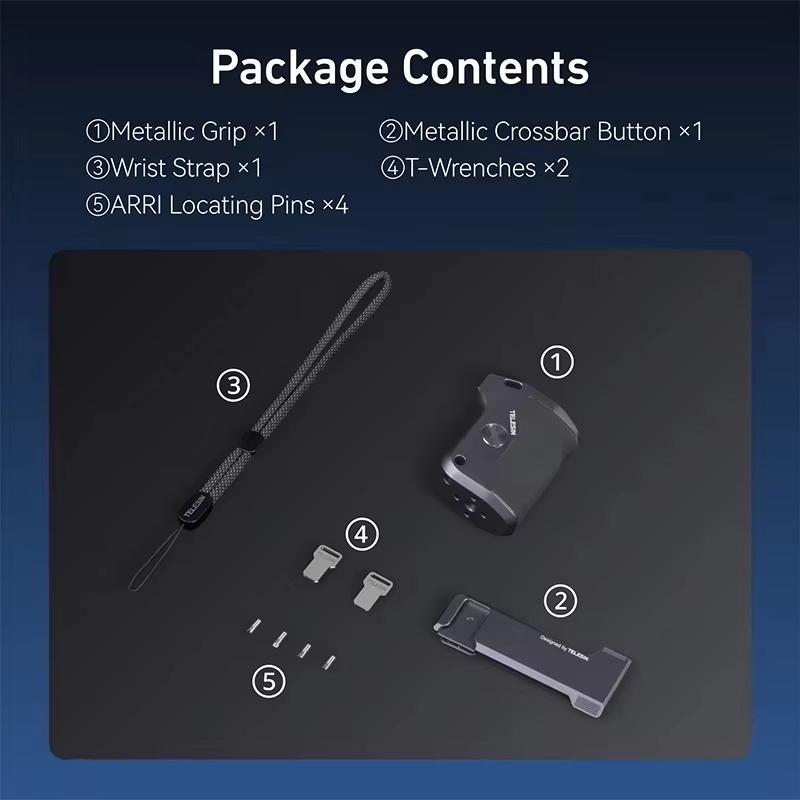 TELESIN Metal Sports Camera Street Grip Kit Rabbit Cage Set For Gopro Hero 13/12/11/10/9 Ergonomic Vlog Quick-Release Grip