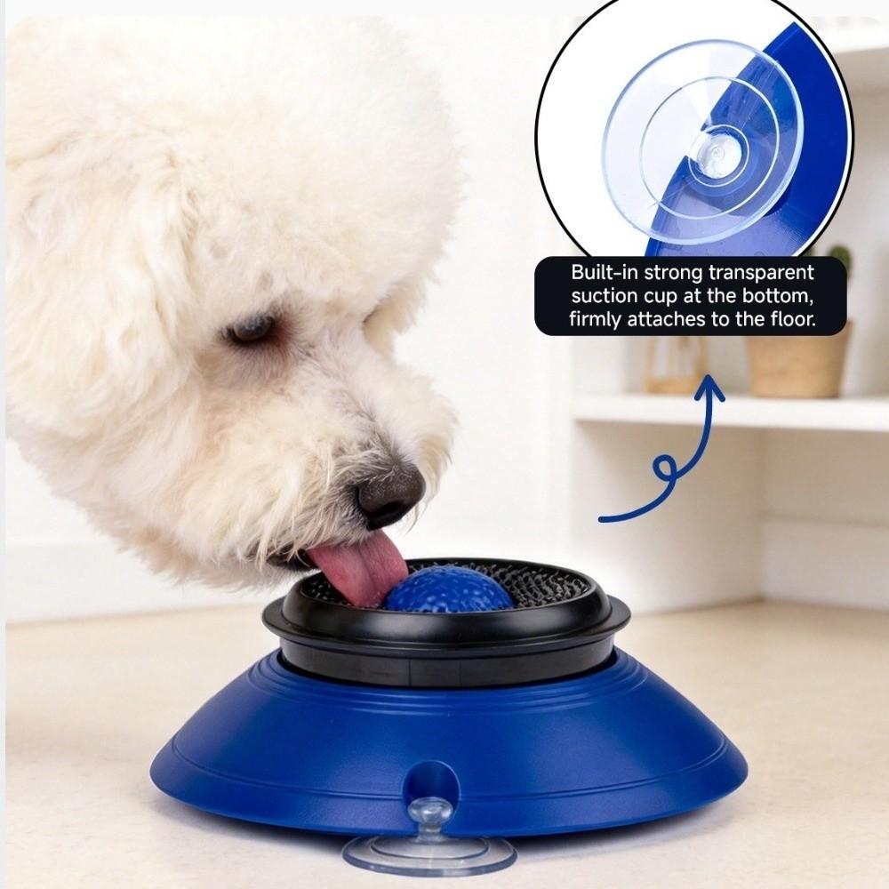 Anti-Choking Dog Licking Bowl Food-Grade Non-Slip Base Liquid Slow Bowls with Rolling Ball Massage Dot Cat Treat Bowl