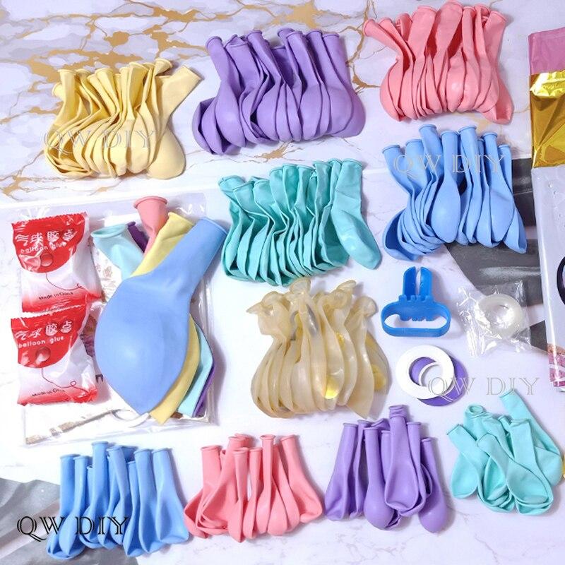 Макарон конфетти Единорог с днем ​​рождения воздушный шар гирлянда для мальчиков и девочек украшения для вечеринки детский душ дети латексные шары арка