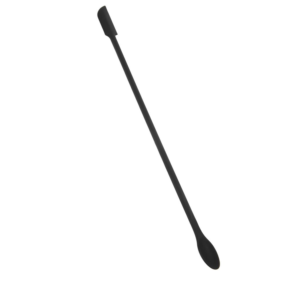 Инструмент для макияжа шпатель двухсторонний силиконовый мини удлиненный тонкий шпатель для джема (черный)