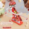 Electric Climbing Stairs Santa Toy Cute Christmas Holiday Gift With Light Music Interactive Early Education Slide Toy For Kids