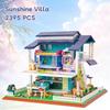 LULUFUN Набор блоков Дом Миниатюрный набор Комната Игрушка Вилла Саншайн 3D Пазл Вилла Отпуск Мини-блоки Вилла Саншайн Сборочный набор Дети Взрослые