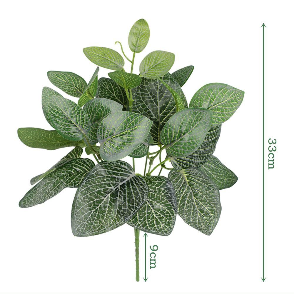 7 Голов Искусственные Листья Зеленого Растения Большое Искусственное Растение Украшение для Офисного Стола