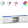 Vidaxl Szafka Tv Z Led, Biała, 180X34X50 Cm, Materiał Drewnopochodny