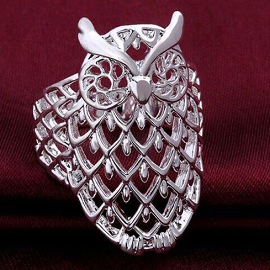 Женское кольцо с полым пальцем в форме совы, довольно милые аксессуары, подарок