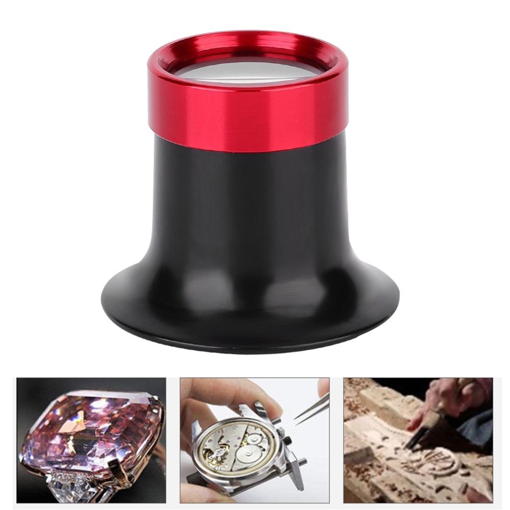 10X Magnification Magnifier Loupe Aluminum Alloy Eye Magnifier Magnifying Glass  Stamp Collection