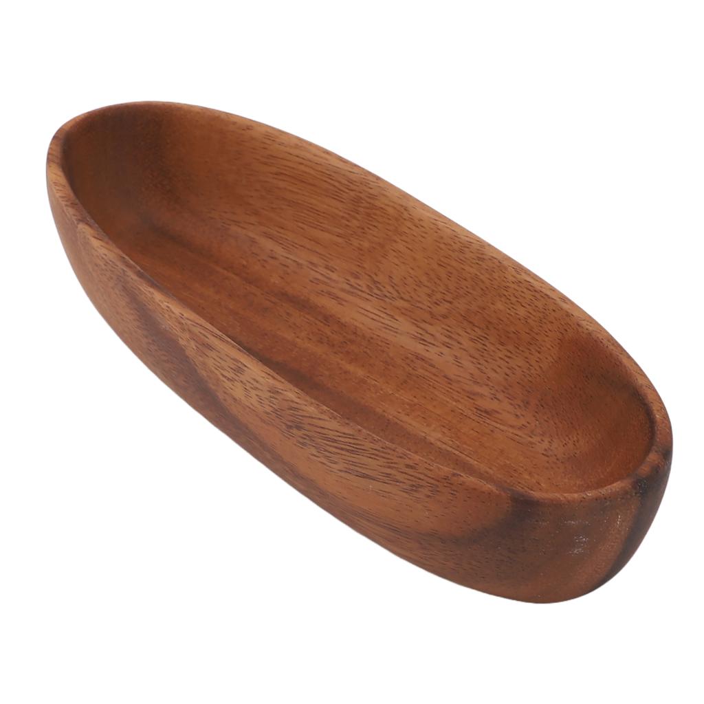 Деревянная салатница многоцелевая большая емкость деревянная миска в форме лодки для еды хлеба фруктов закусок