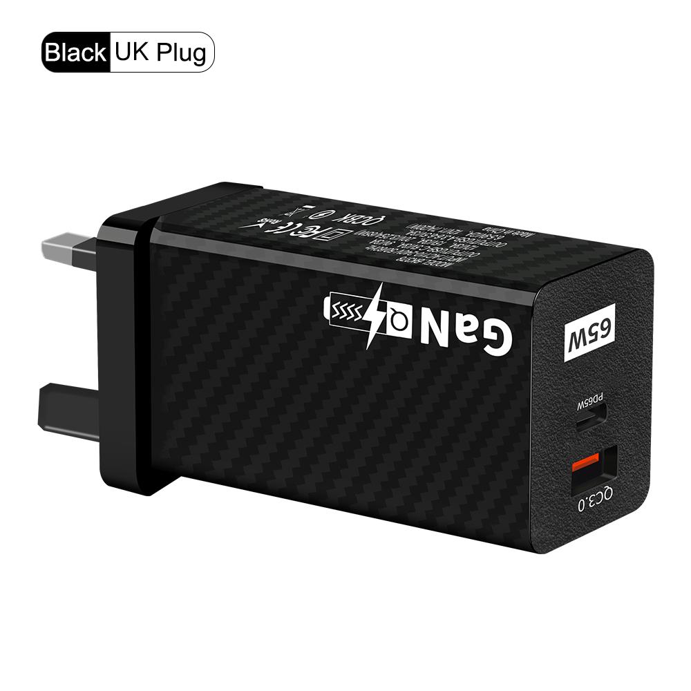 65 Вт GaN зарядное устройство PD Quick Charge 4.0 3.0 Type C USB C быстрое зарядное устройство адаптер мобильный телефон портативное зарядное устройство для планшета iPhone 15 14