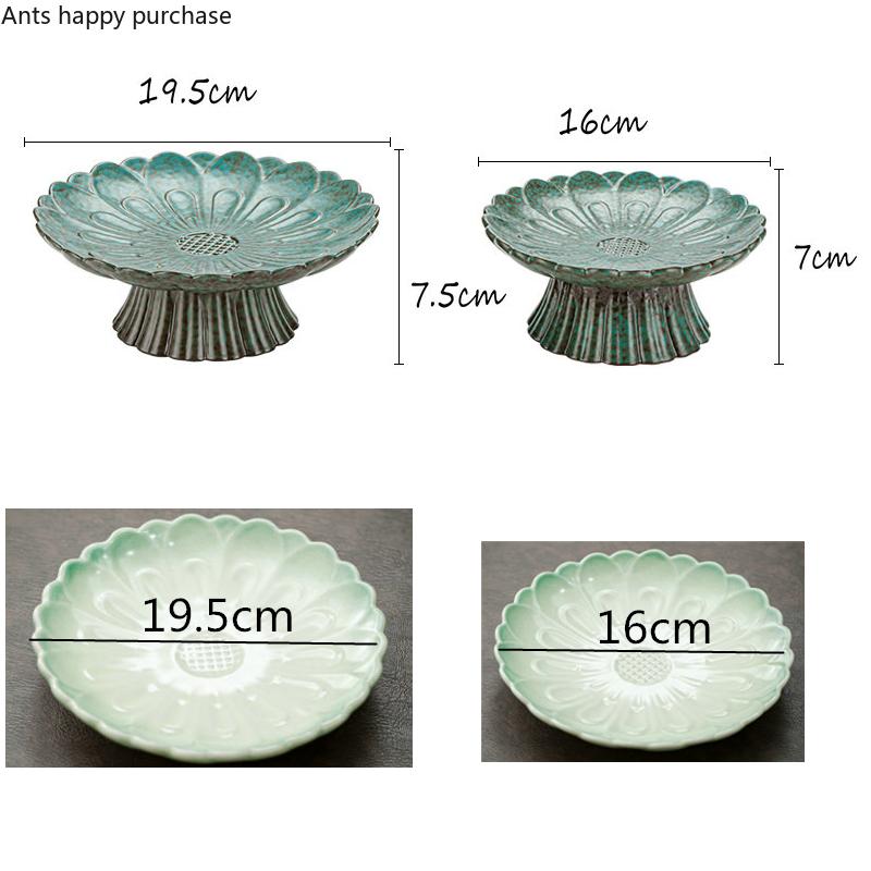 Керамическая тарелка на высоких ножках, форма для торта, тарелка для десерта, поднос для напитков, фруктовая чаша, подставка для торта, поднос для закусок, декоративные тарелки, подставка для дисплея