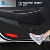 Накладка на порог от пинков для Hyundai Tucson MK3 2015 2016 2017 2018 LHD RHD Автомобильные кожаные карбоновые коврики Аксессуары для отделки интерьера