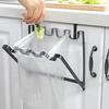 Cabinet Door Garbage Bag Bracket Hanging Shopping Bag Hanger Multi-function Folding Waste Bins Storage Rack Kitchen Organizer