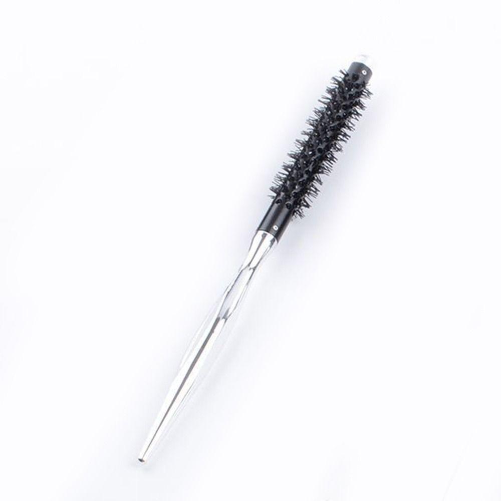 with Smooth Handle Small Curling Brush Styling Hair Brush Nylon Bristles Roller Brush Mini Quiff Roller Portable Curling Brush