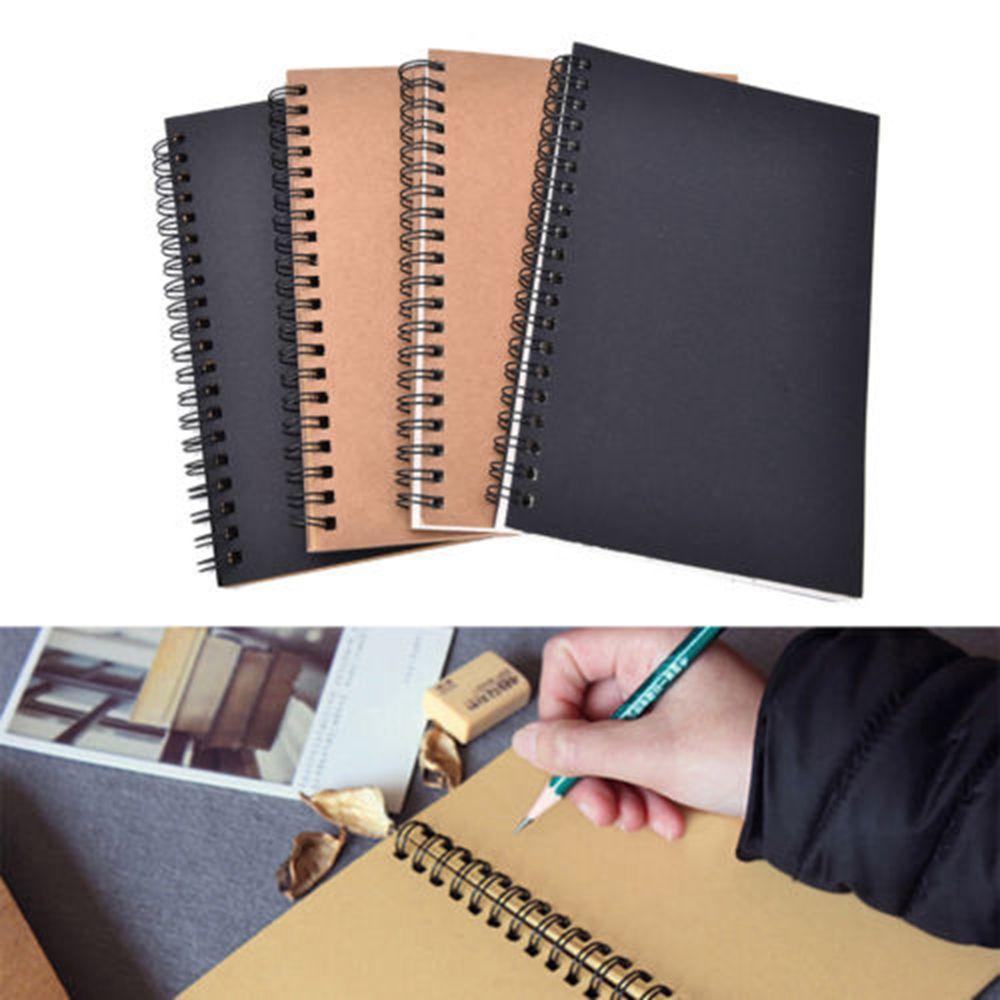 Lettering Supplies Kraft Paper School Stationery Spiral Bound Notebook Crafts Sketchbook Art Paper