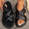 Новые сандалии женские летние женские сандалии на плоской подошве модная пляжная обувь на липучках