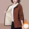 Women's Loose-fit Corduroy Jacket In Korean Style with Velvet Available In Plus Sizes for Spring, Autumn and Winter