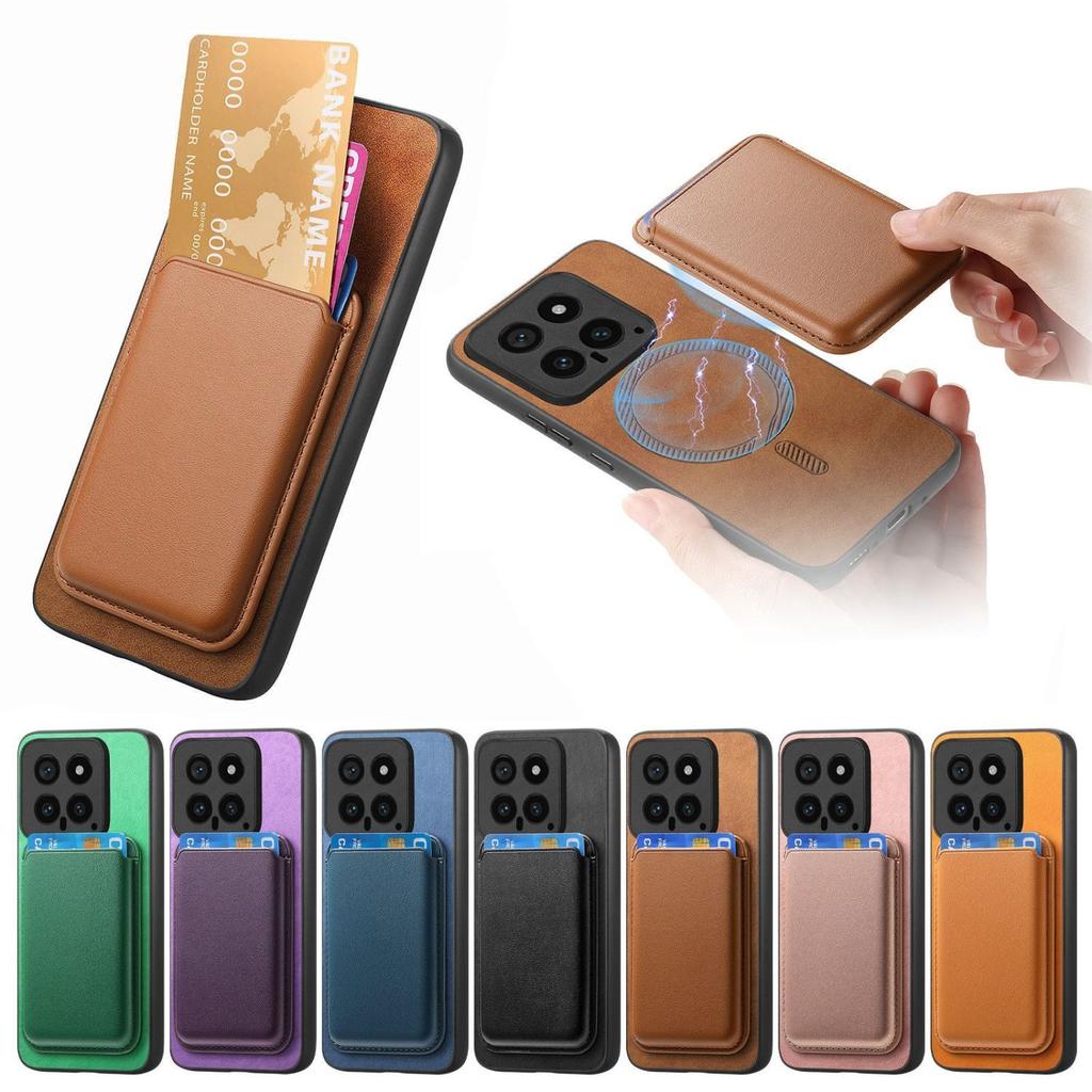 Чехол для мобильного телефона Xiaomi Mi 15pro - это всесторонний чехол из гладкой кожи с карманом для магнитной карты Note14, простой защитный чехол для Redmi K80.