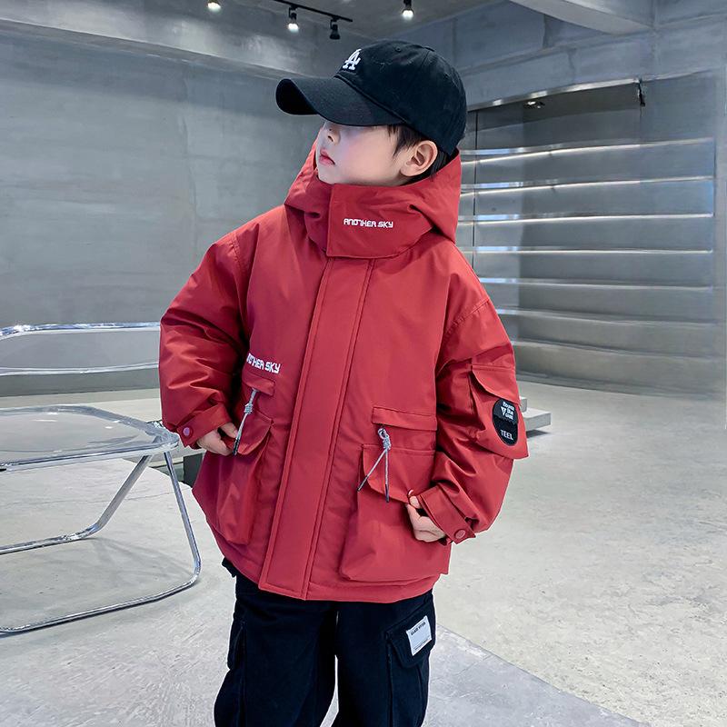 Куртка для мальчиков из белого утиного пуха, зимняя, новая, утолщенная, рабочая куртка