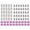 90Pcs Plasma Cutter Torch Consumables Kit Electrode Nozzles Cups Copper Ceramic Replacement