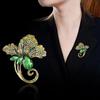 Retro Exquisite Fashion Flower Brooch Temperament Versatile High-end Clothing Accessories Pin Anti-light Dress Accessories