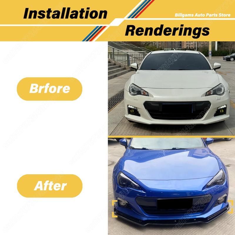 For Subaru WRX STI IMPREZA BRZ 2013 2014 2015 2016 2017 2018 Automobile Front Bumper Splitter Lip Front Spoiler Board Body Kit