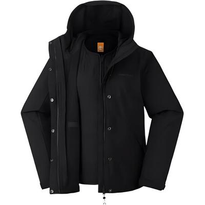 Куртка женская, водонепроницаемая, дышащая, теплая, с капюшоном и логотипом на открытом воздухе, черная A5ZQY-001