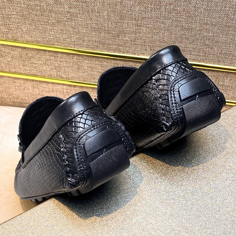 Crocodile Pattern Men's Loafers Genuine Leather Man Shoes Fashion Male Driving Footwear Breathable Casual Flats Comfy Lazy Shoes