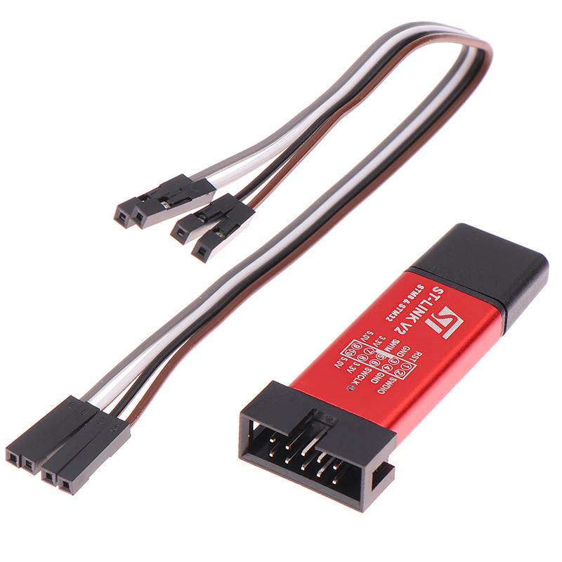 St Link Stlink St-Link V2 Mini Stm8 Stm32 Симулятор Загрузчик Программатор Программирование С Крышкой Кабель Dupont St Link V2