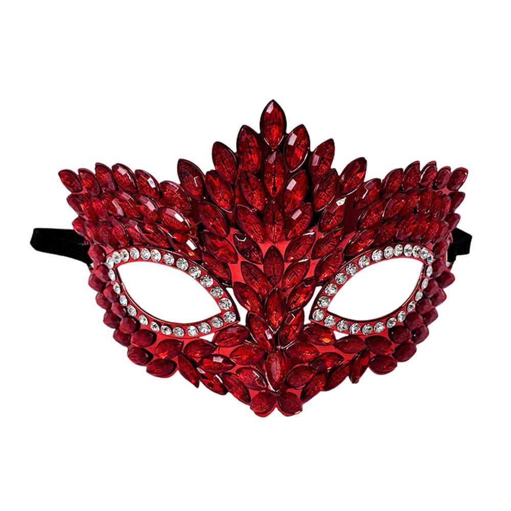 Shiny Acrylic Crystal Half Face Mask Full Jewelry Cosplay Mask Gift Idea Rave Mask Halloween Event