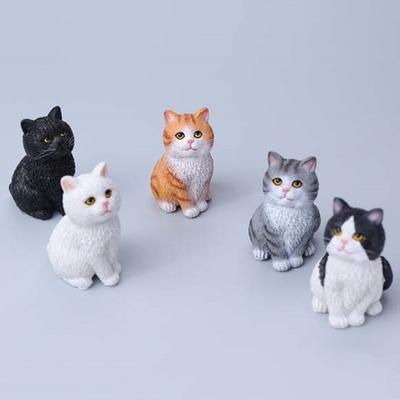 Сидящий Кот Модель Питомца Милый Мини-Кот Декор Креативное Украшение Кошка Игрушка для Детей