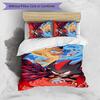 Sonic Pattern Printed 3PCS Bedding Set, Soft Skin-Friendly Washable Duvet Cover & Pillowcases Set