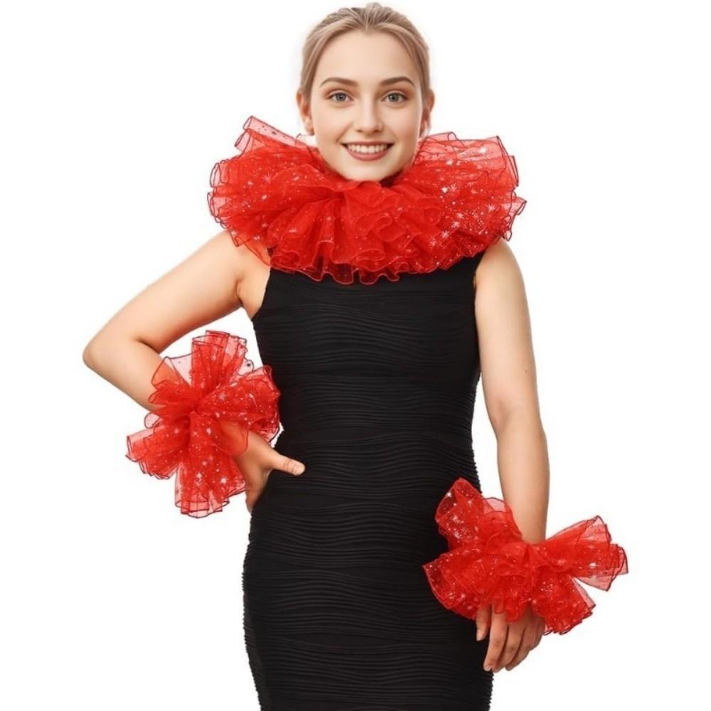 С перчатками воротник с оборками винтажный стиль съемный воротник модный фальшивый воротник шаль