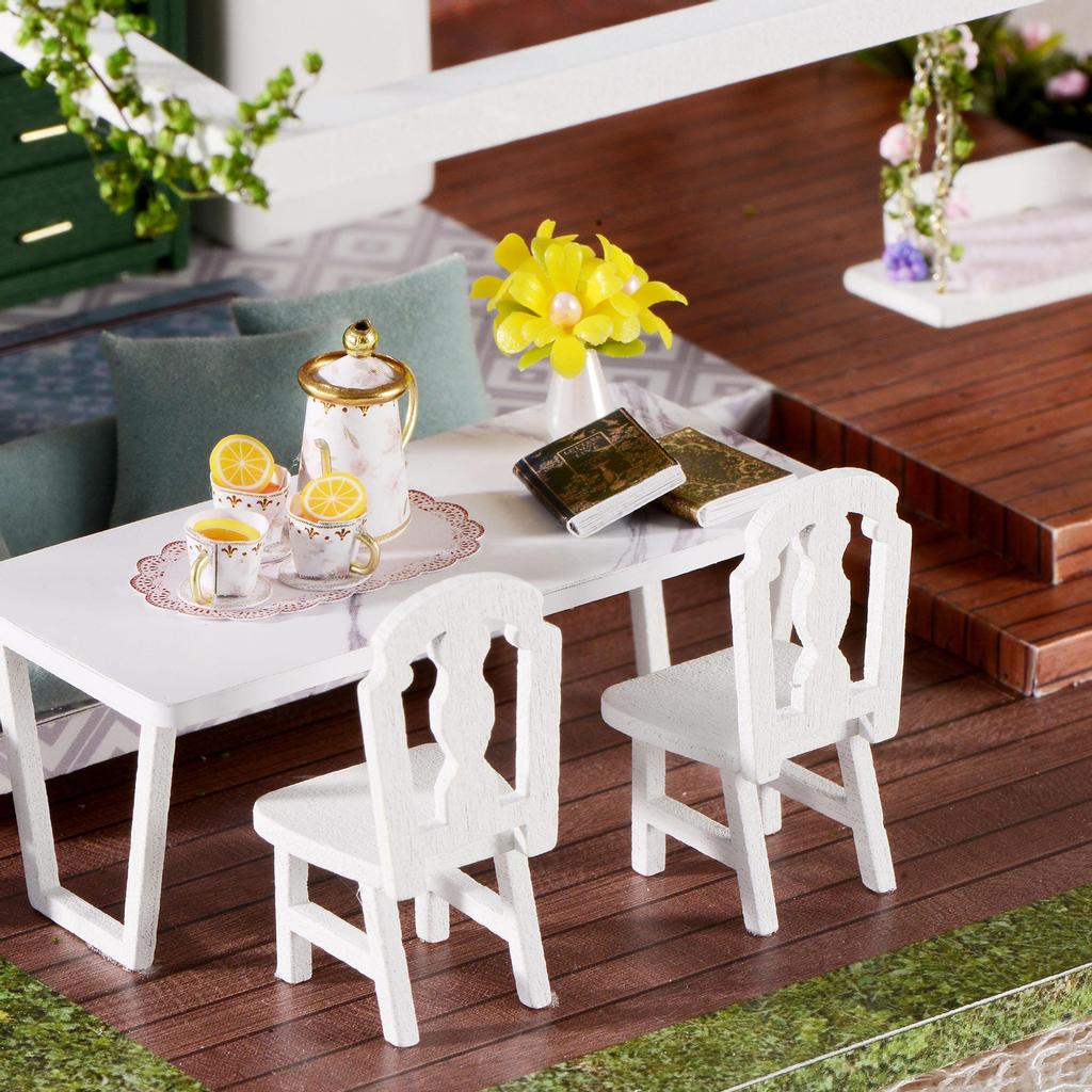 Наборы мебели для кукольного домика «сделай сам», деревянные современные светильники для виллы, игровой набор, креативная игрушка