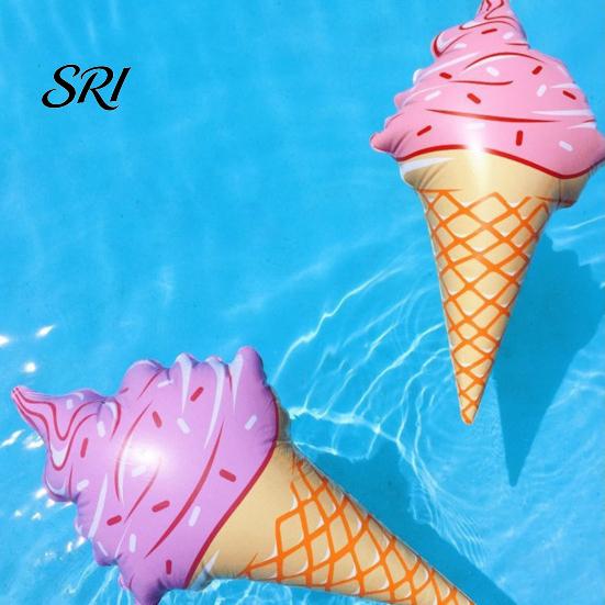 Ice Cream Float Inflatable Toy Extra Large Pool Kids Floating for Swimming Water Play Outdoor
