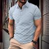 European and American Ins Cross-border Summer POLO Shirt Jacquard Plaid Men's Sports Polo Shirt