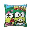Custom Sanrio Keroppi Cartoon Pillow Case Home Decoration Anime Frog Kawaii Luxury Cushion Cover Velvet Pillowcase