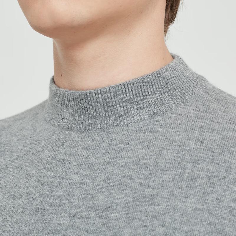 Hengyuanxiang Men's Thick Cashmere Round Neck Pullover