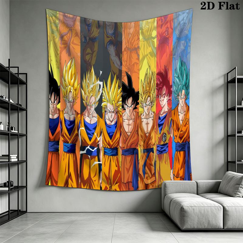 Dragon Ball Wall Tapestry Aesthetic Wall Hanging Printed Fabric Blanket Decorative Tapestries For Bedroom Living Room Home Decor